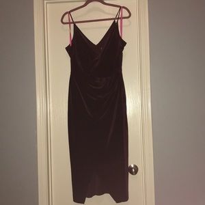 Betsy Johnson wine colored velvety dress